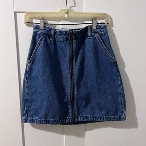Hollister Zip Front Denim Skirt